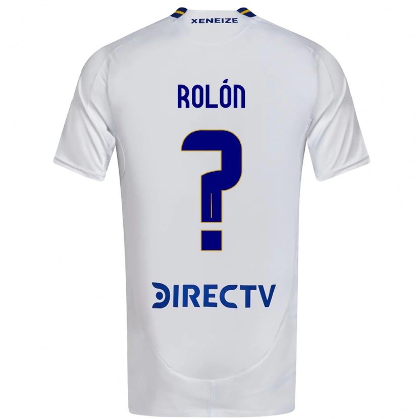 Danxen Kid Thiago Rolón #0 White Blue Away Jersey 2025/26 T-Shirt