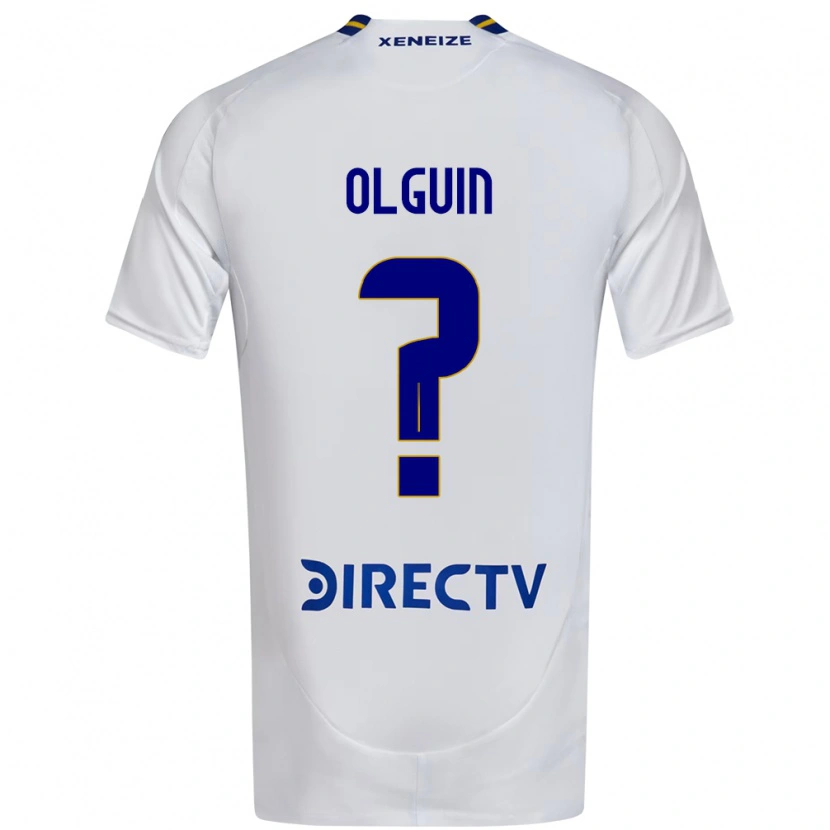 Danxen Kid Matias Olguin #0 White Blue Away Jersey 2025/26 T-Shirt