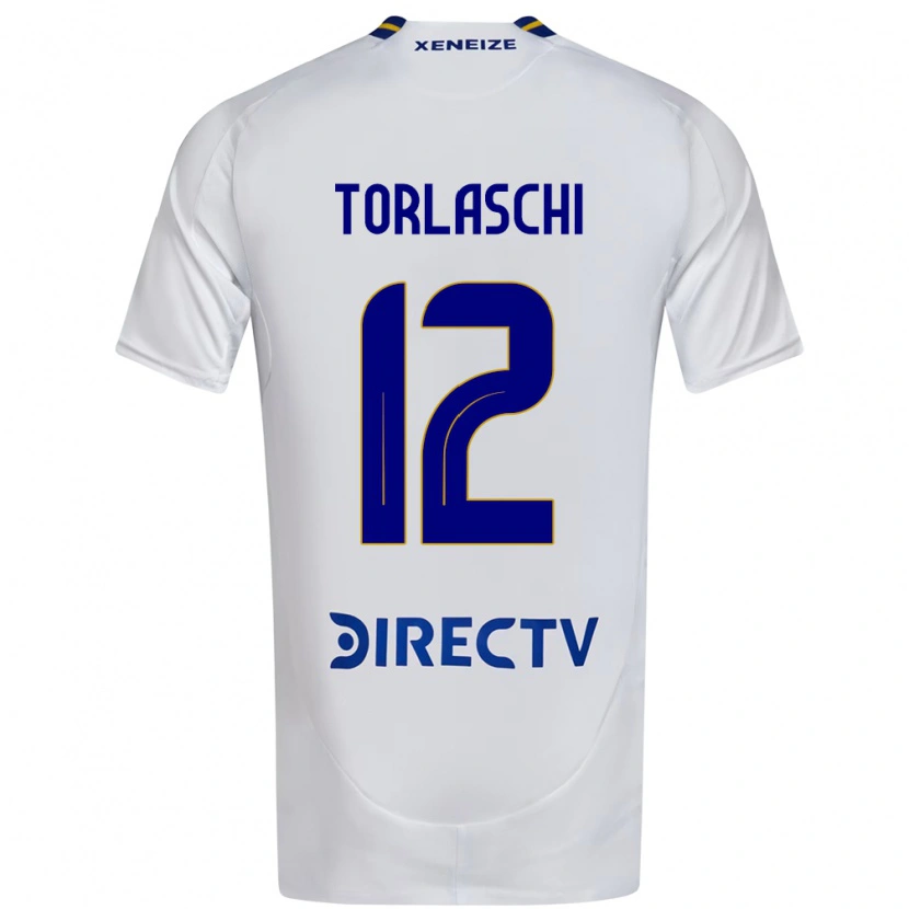 Danxen Kid Lucas Torlaschi #12 White Blue Away Jersey 2025/26 T-Shirt