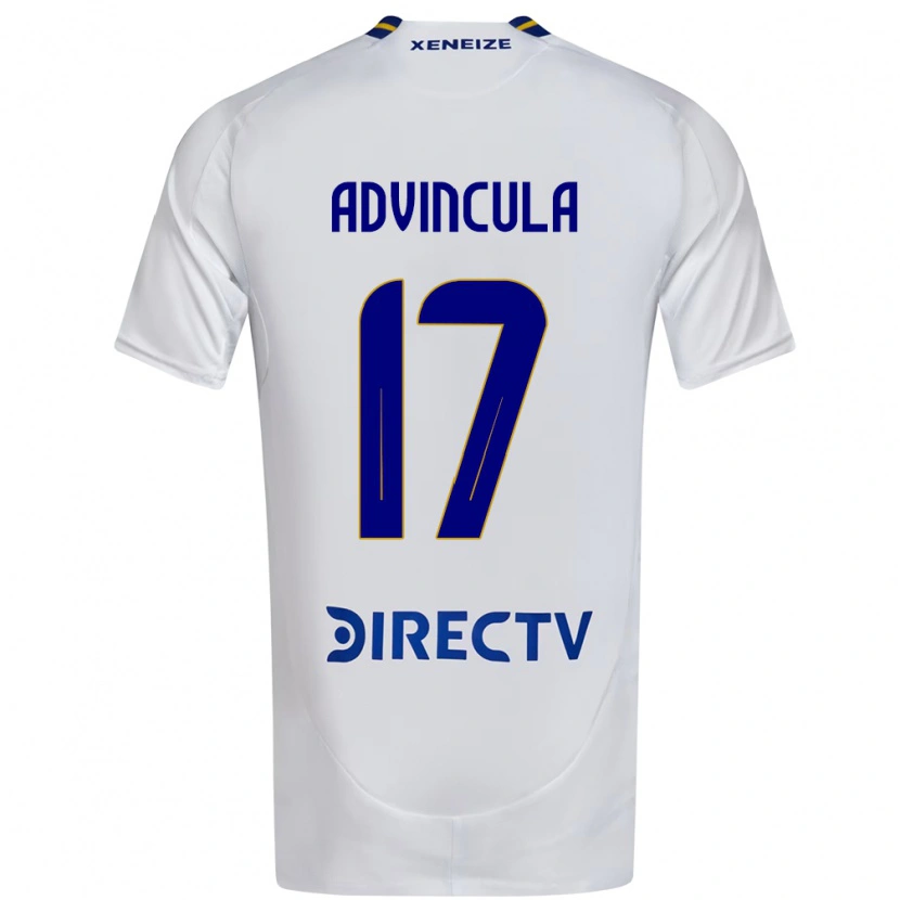 Danxen Kid Luis Advíncula #17 White Blue Away Jersey 2025/26 T-Shirt