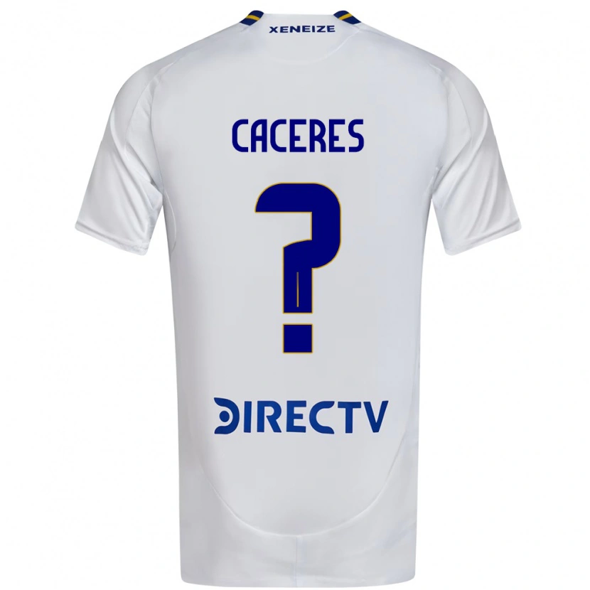 Danxen Kid Franco Caceres #0 White Blue Away Jersey 2025/26 T-Shirt