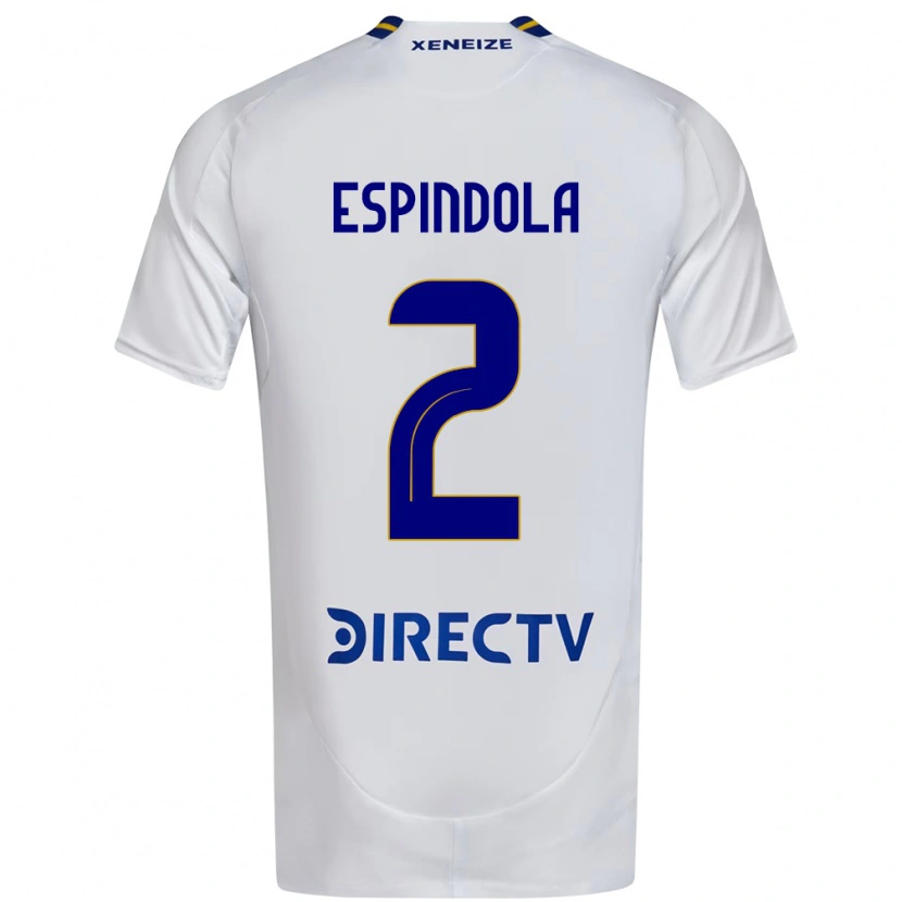 Danxen Kid Noelia Espindola #2 White Blue Away Jersey 2025/26 T-Shirt