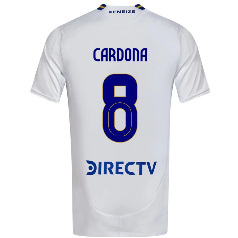 Danxen Kid Edwin Cardona #8 White Blue Away Jersey 2025/26 T-Shirt