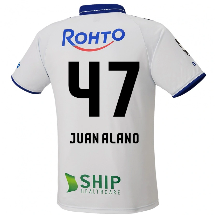 Danxen Kid Juan Alano #47 White Blue Black Away Jersey 2025/26 T-Shirt