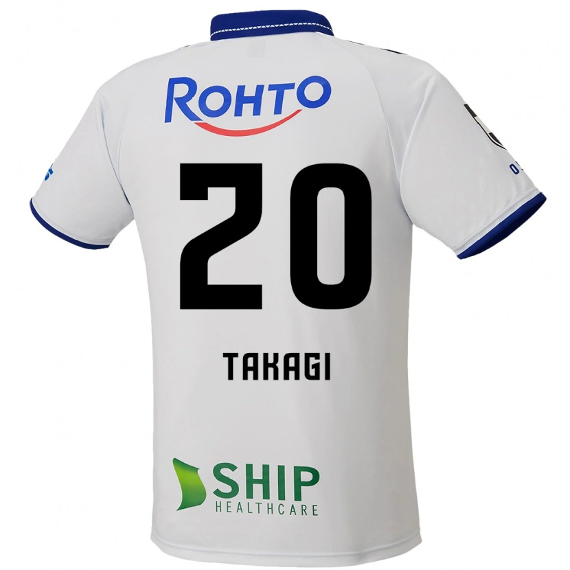 Danxen Kid Daisuke Takagi #20 White Blue Black Away Jersey 2025/26 T-Shirt