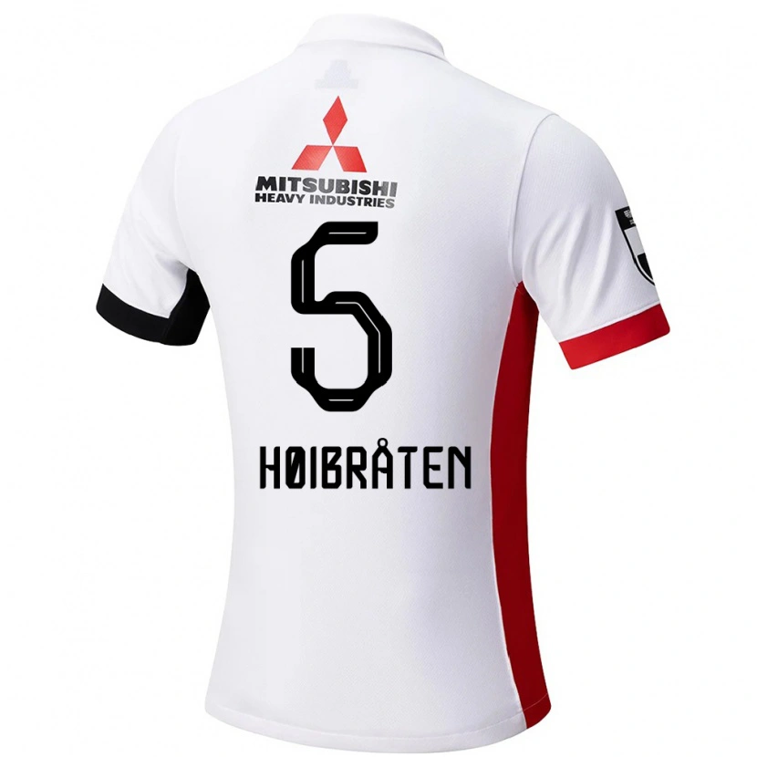 Danxen Kid Marius Høibråten #5 White Black Away Jersey 2025/26 T-Shirt