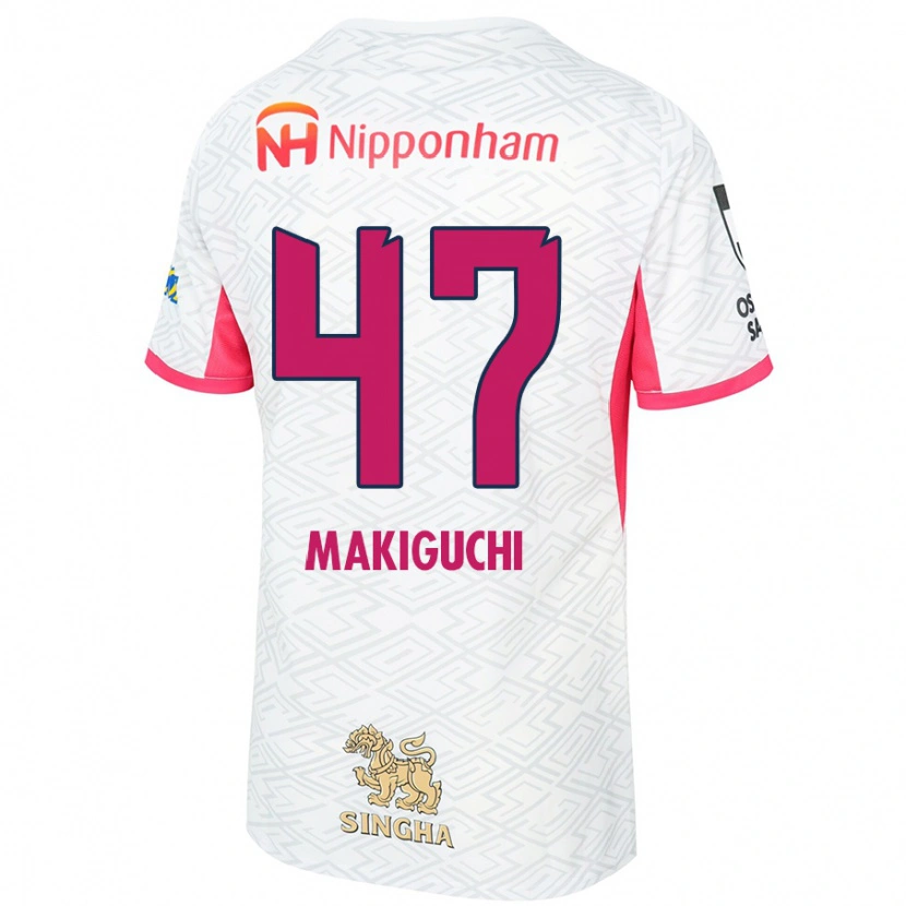 Danxen Kid Kazuma Makiguchi #47 White Sakura Pink Away Jersey 2025/26 T-Shirt