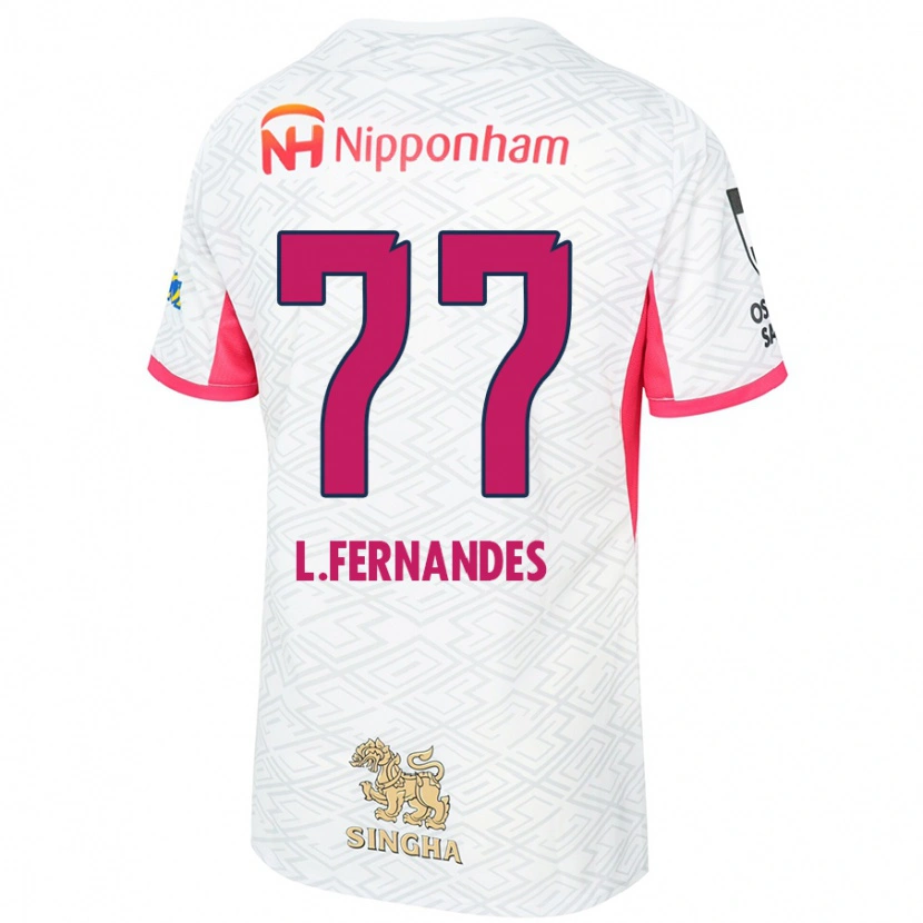 Danxen Kid Lucas Fernandes #77 White Sakura Pink Away Jersey 2025/26 T-Shirt