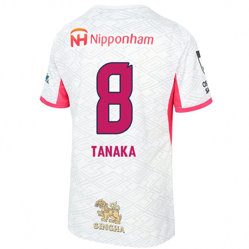 Danxen Kid Tomoko Tanaka #8 White Sakura Pink Away Jersey 2025/26 T-Shirt