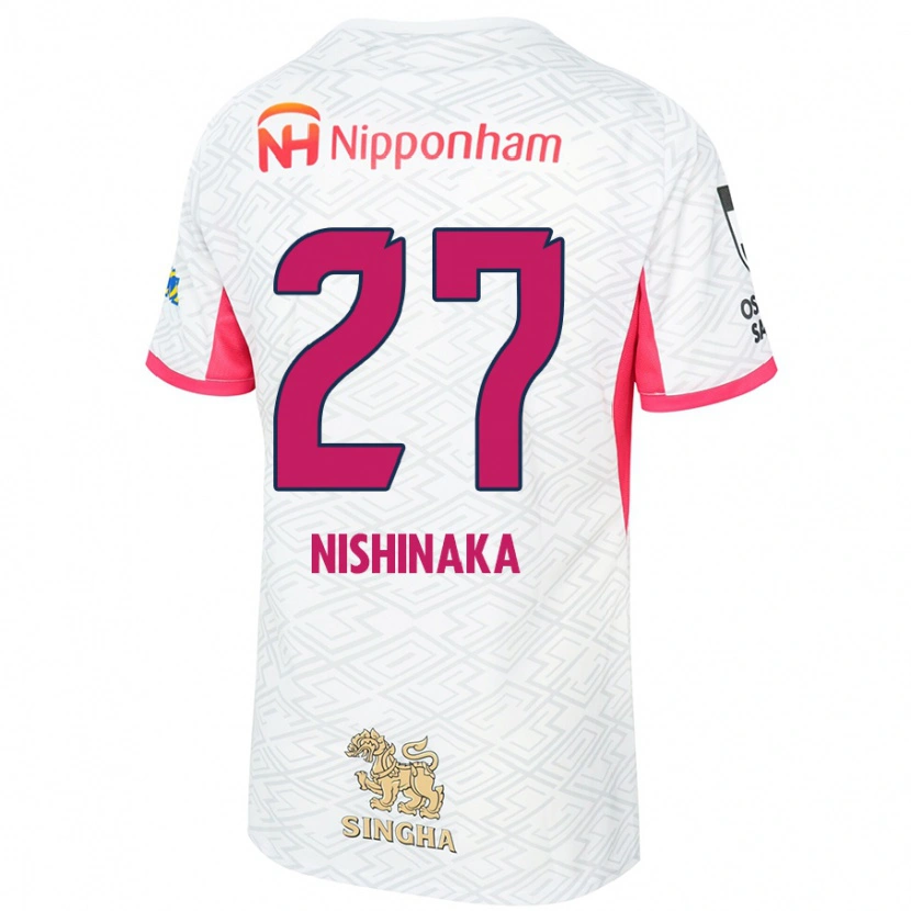 Danxen Kid Maho Nishinaka #27 White Sakura Pink Away Jersey 2025/26 T-Shirt