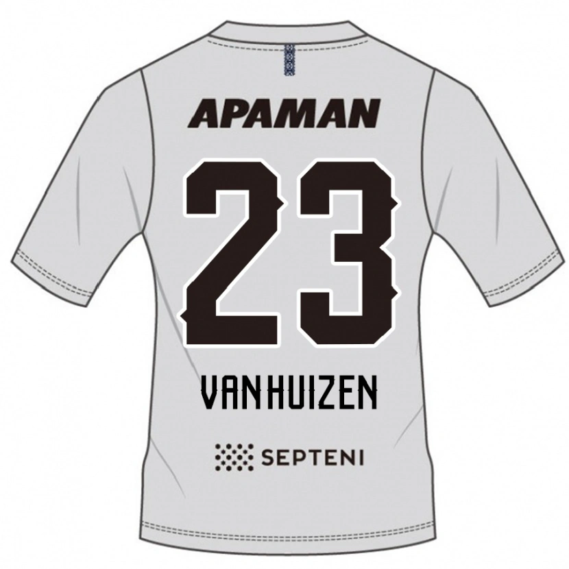 Danxen Kid Haruki Christopher Van Huizen #23 Light Gray Away Jersey 2025/26 T-Shirt