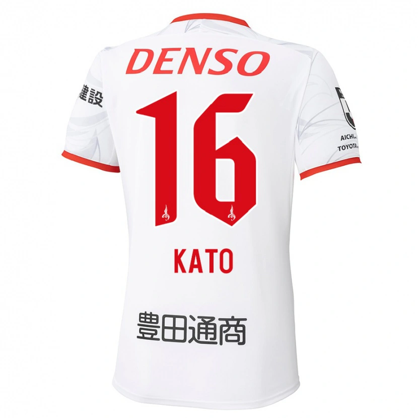 Danxen Kid Naotaro Kato #16 White Red Away Jersey 2025/26 T-Shirt