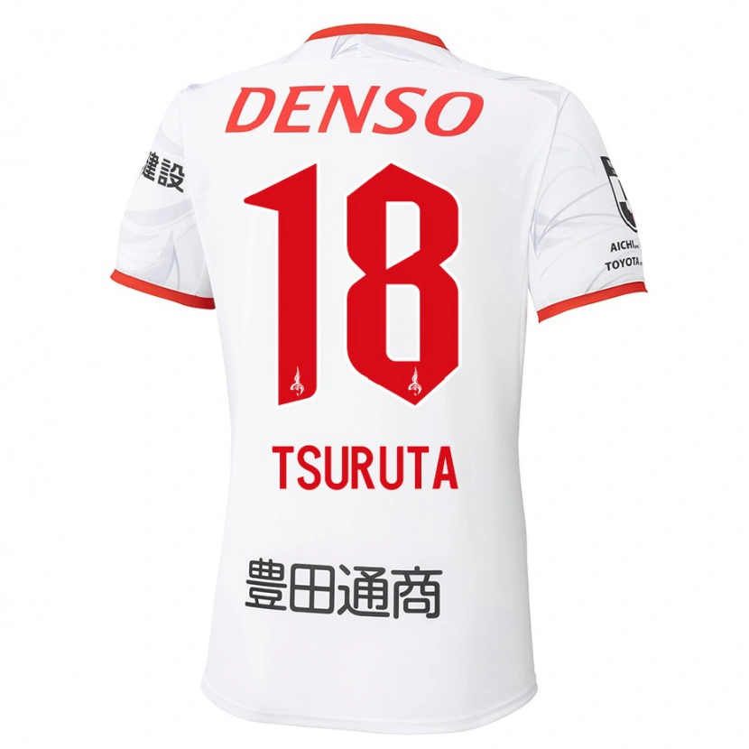 Danxen Kid Shu Tsuruta #18 White Red Away Jersey 2025/26 T-Shirt