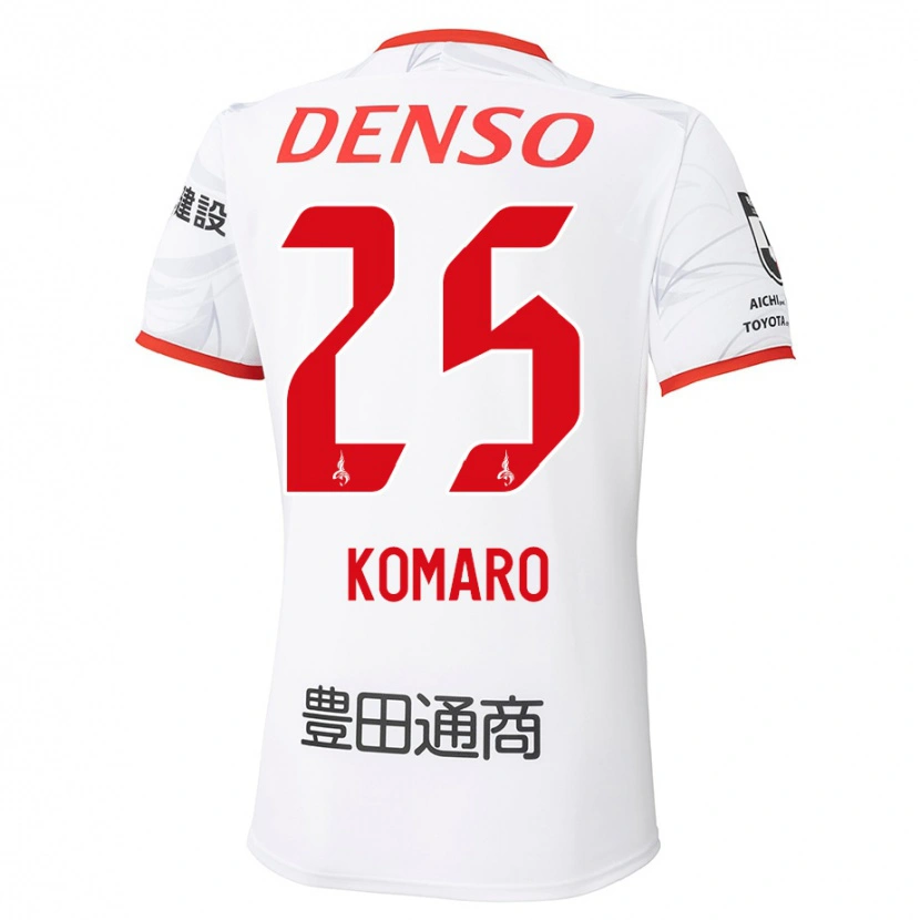 Danxen Kid Shuta Komaro #25 White Red Away Jersey 2025/26 T-Shirt