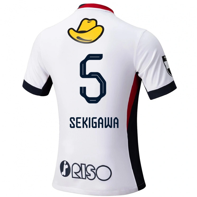 Danxen Kid Ikuma Sekigawa #5 White Black Away Jersey 2025/26 T-Shirt
