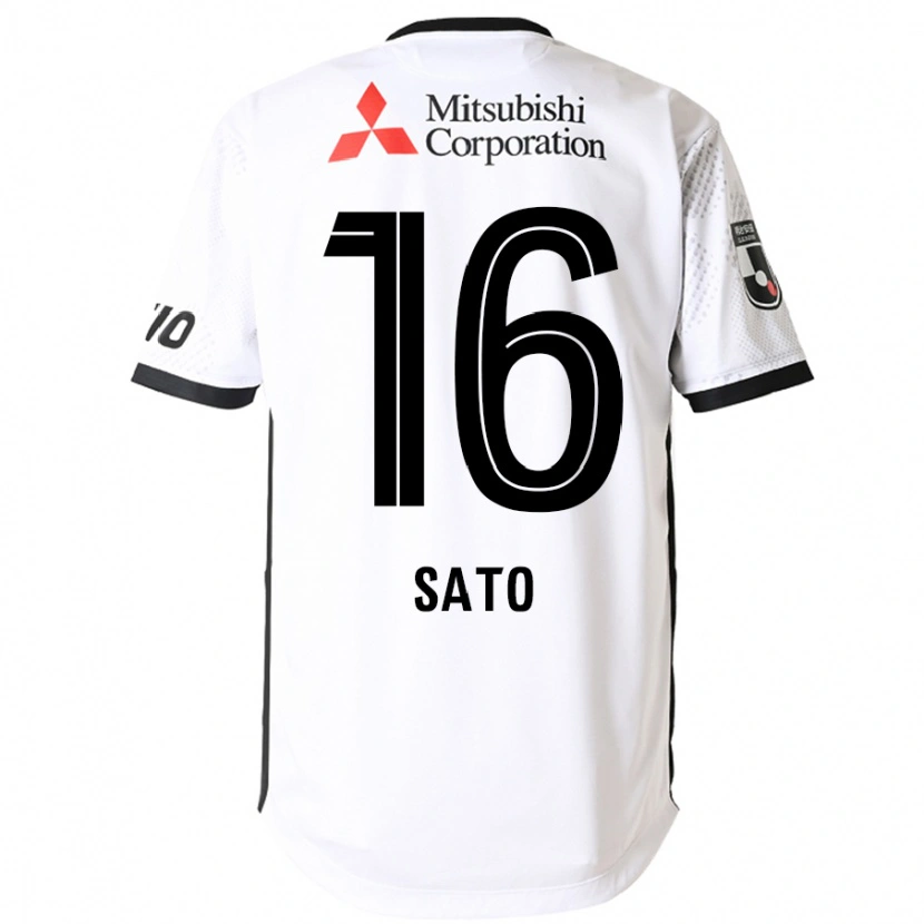 Danxen Kid Kein Sato #16 White Black Away Jersey 2025/26 T-Shirt