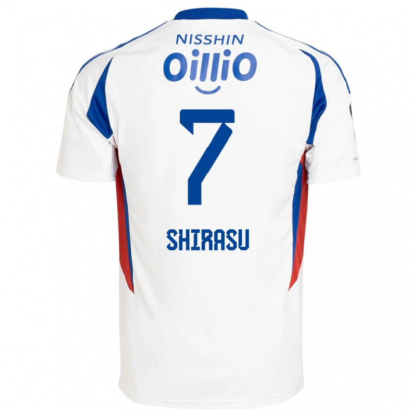 Danxen Kid Kento Shirasu #7 White Royal Blue Away Jersey 2025/26 T-Shirt