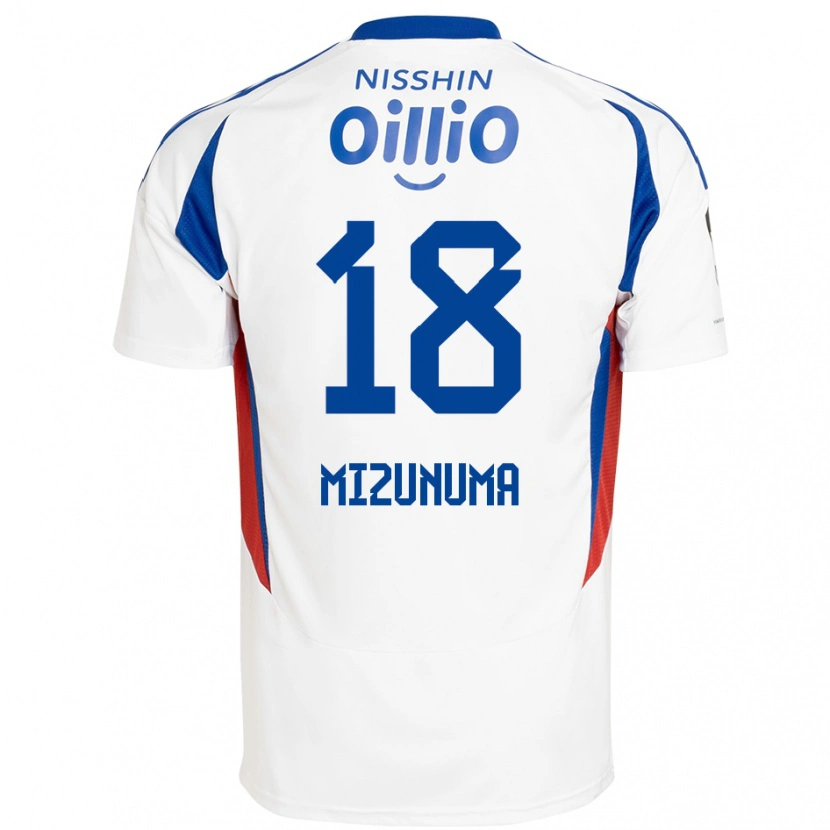 Danxen Kid Kota Mizunuma #18 White Royal Blue Away Jersey 2025/26 T-Shirt