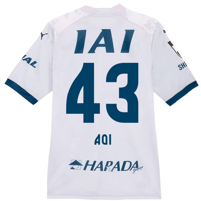 Danxen Kid Aoi Ando #43 White Royal Blue Away Jersey 2025/26 T-Shirt
