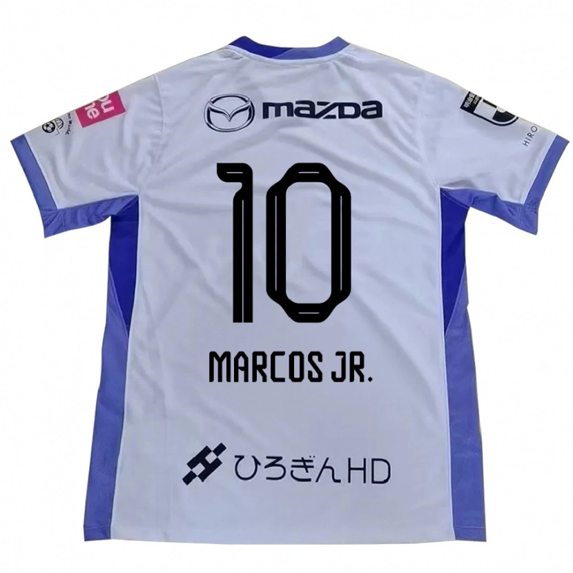 Danxen Kid Marcos Júnior #10 White Orange Away Jersey 2025/26 T-Shirt