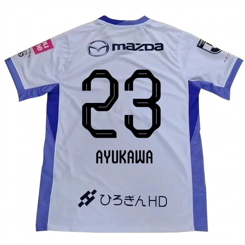 Danxen Kid Shun Ayukawa #23 White Orange Away Jersey 2025/26 T-Shirt
