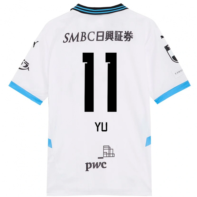 Danxen Kid Yu Kobayashi #11 White Sky Blue Away Jersey 2025/26 T-Shirt
