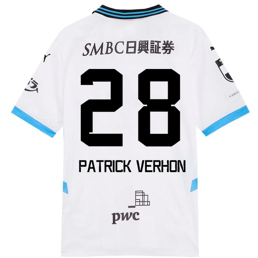 Danxen Kid Patrick Verhon #28 White Sky Blue Away Jersey 2025/26 T-Shirt
