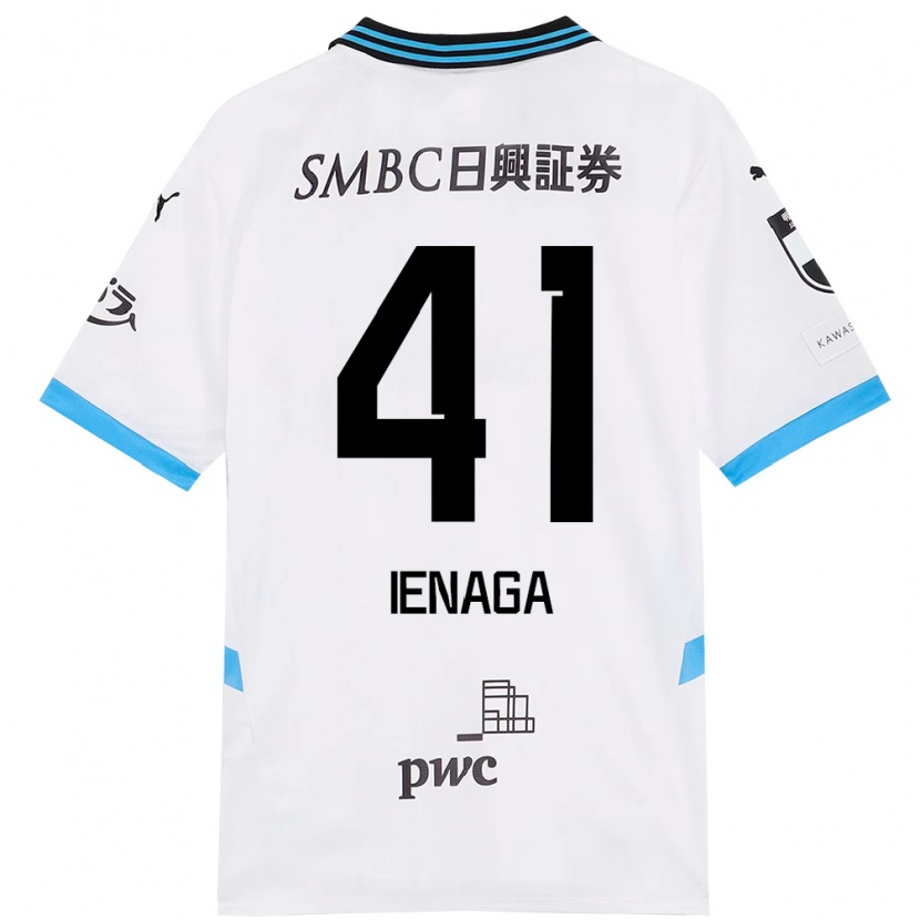Danxen Kid Akihiro Ienaga #41 White Sky Blue Away Jersey 2025/26 T-Shirt