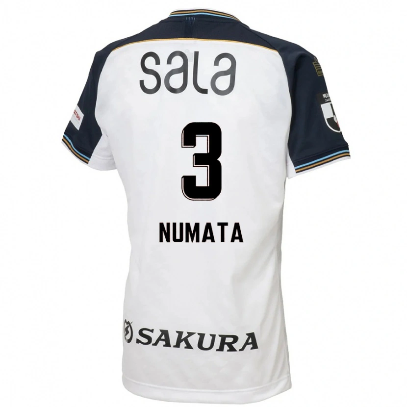 Danxen Kid Taiki Numata #3 White Black Away Jersey 2025/26 T-Shirt
