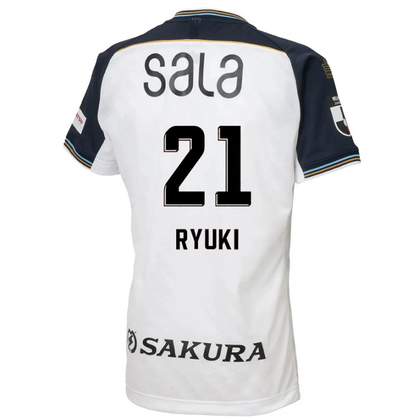 Danxen Kid Ryuki Miura #21 White Black Away Jersey 2025/26 T-Shirt