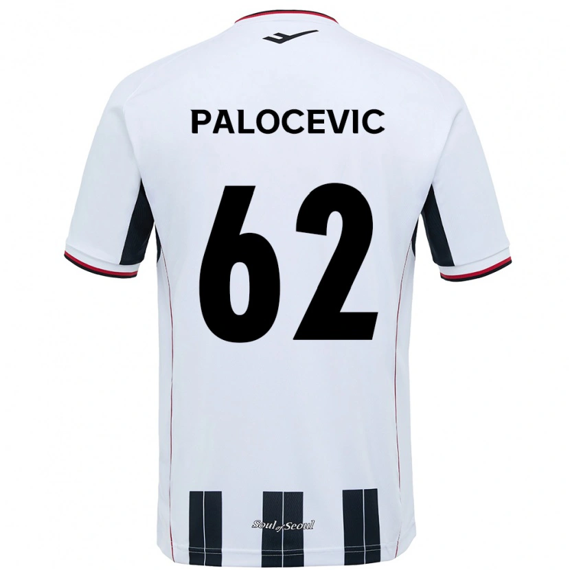 Danxen Kid Aleksandar Palocevic #62 White Black Away Jersey 2025/26 T-Shirt