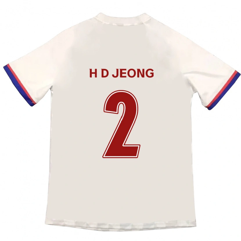 Danxen Kid Dong-Ho Jeong #2 Off-White Red Away Jersey 2025/26 T-Shirt
