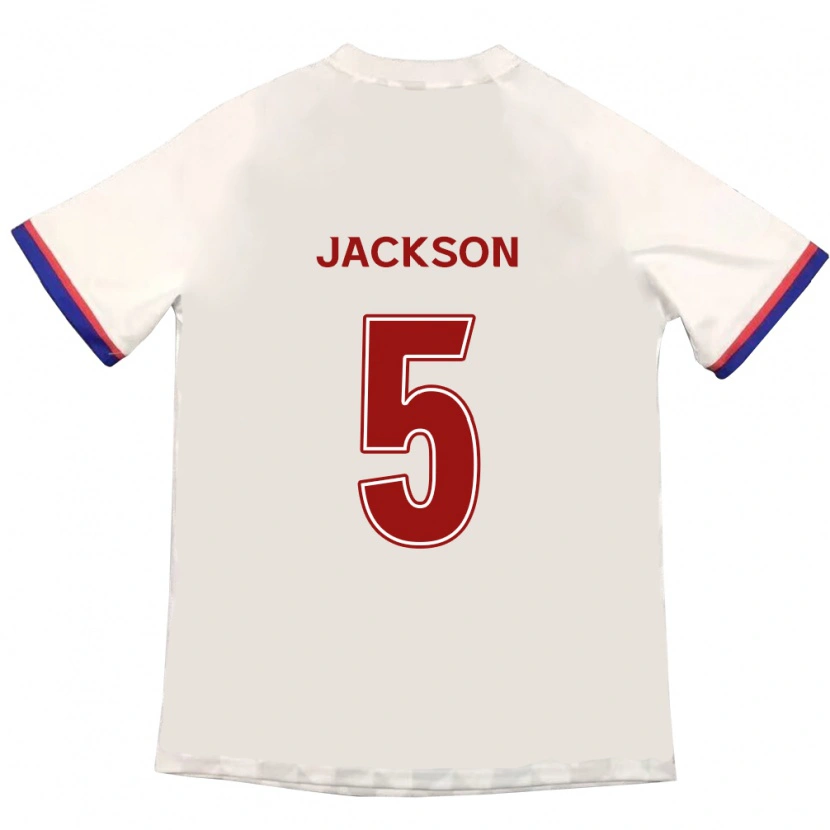 Danxen Kid Lachlan Jackson #5 Off-White Red Away Jersey 2025/26 T-Shirt