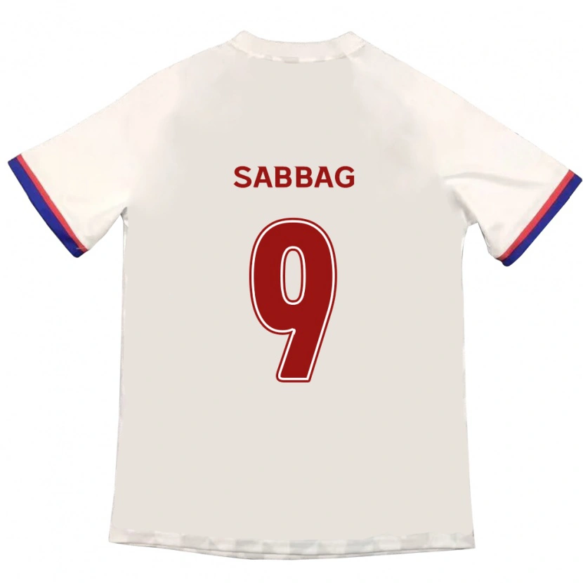 Danxen Kid Pablo Sabbag #9 Off-White Red Away Jersey 2025/26 T-Shirt
