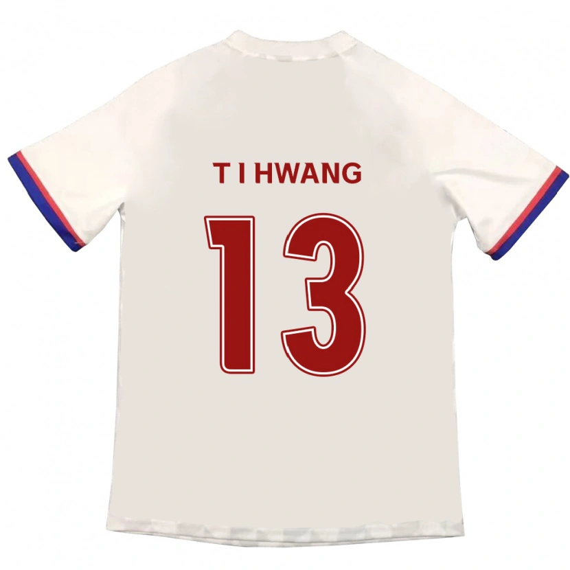 Danxen Kid In-Taek Hwang #13 Off-White Red Away Jersey 2025/26 T-Shirt