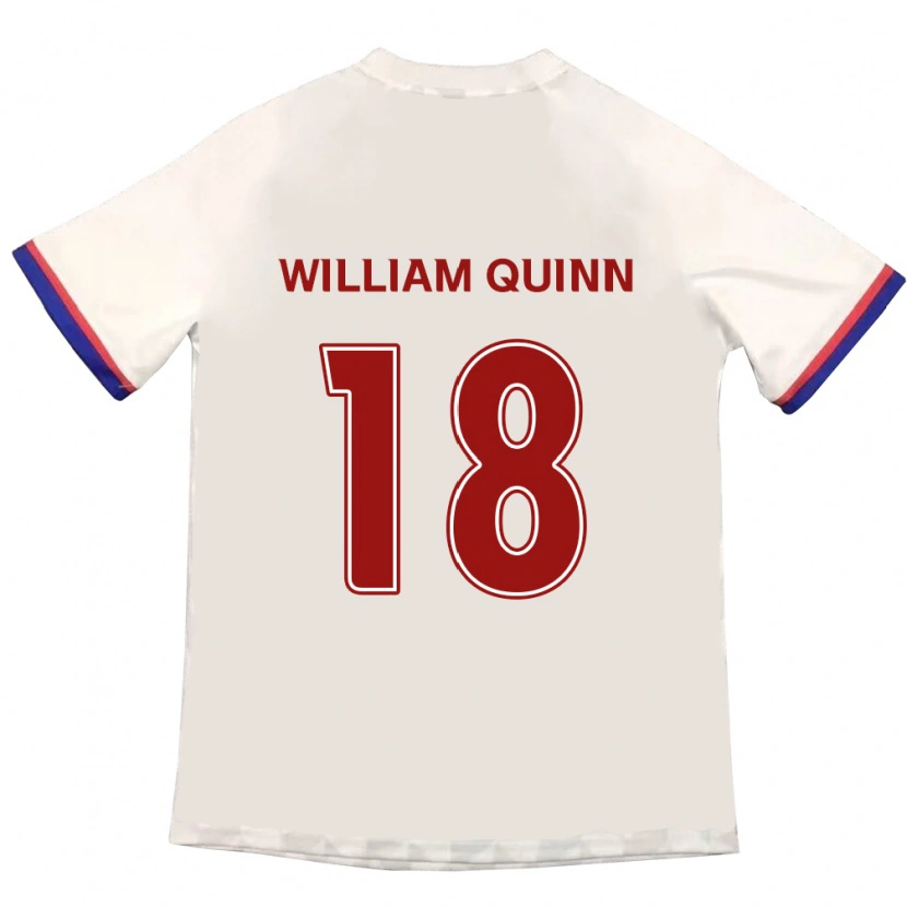 Danxen Kid Max William Quinn #18 Off-White Red Away Jersey 2025/26 T-Shirt