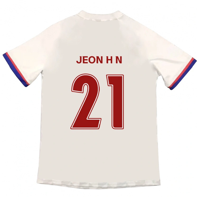 Danxen Kid Jeon Ha-Neul #21 Off-White Red Away Jersey 2025/26 T-Shirt