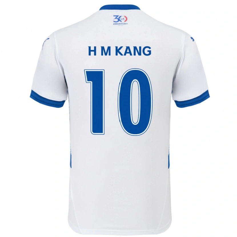 Danxen Kid Hyun-Muk Kang #10 White Royal Blue Away Jersey 2025/26 T-Shirt