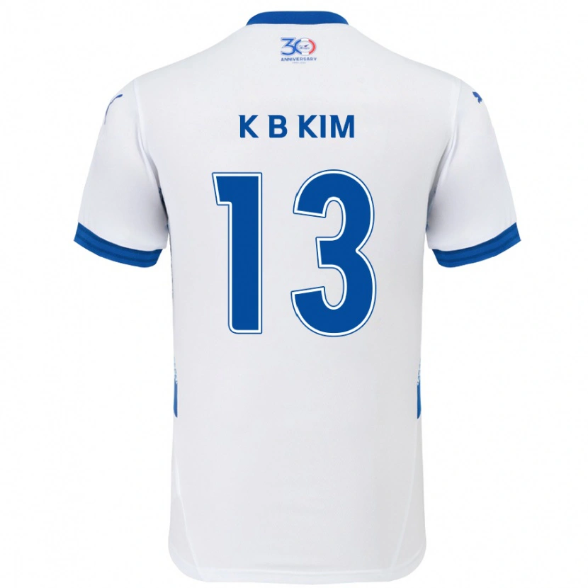 Danxen Kid Bo-Kyung Kim #13 White Royal Blue Away Jersey 2025/26 T-Shirt