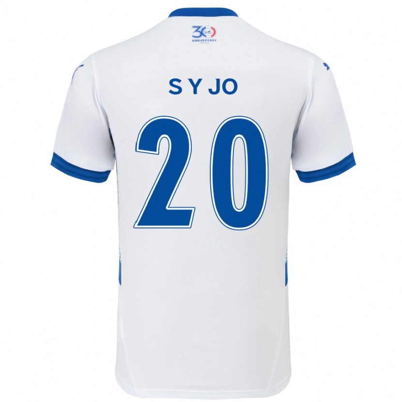 Danxen Kid Yun-Seong Jo #20 White Royal Blue Away Jersey 2025/26 T-Shirt