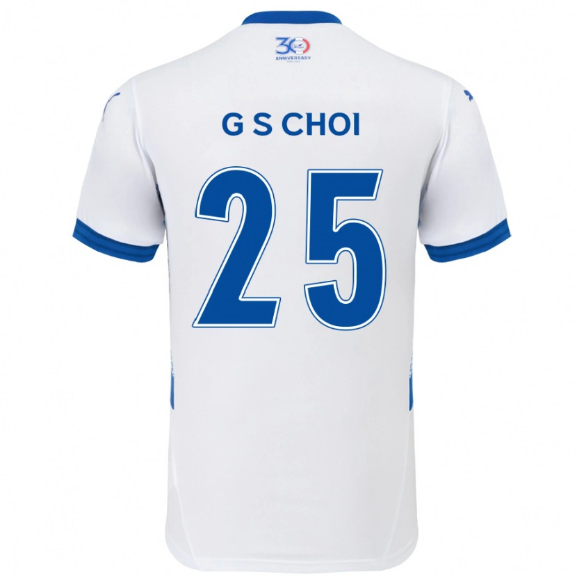 Danxen Kid Sung-Geun Choi #25 White Royal Blue Away Jersey 2025/26 T-Shirt