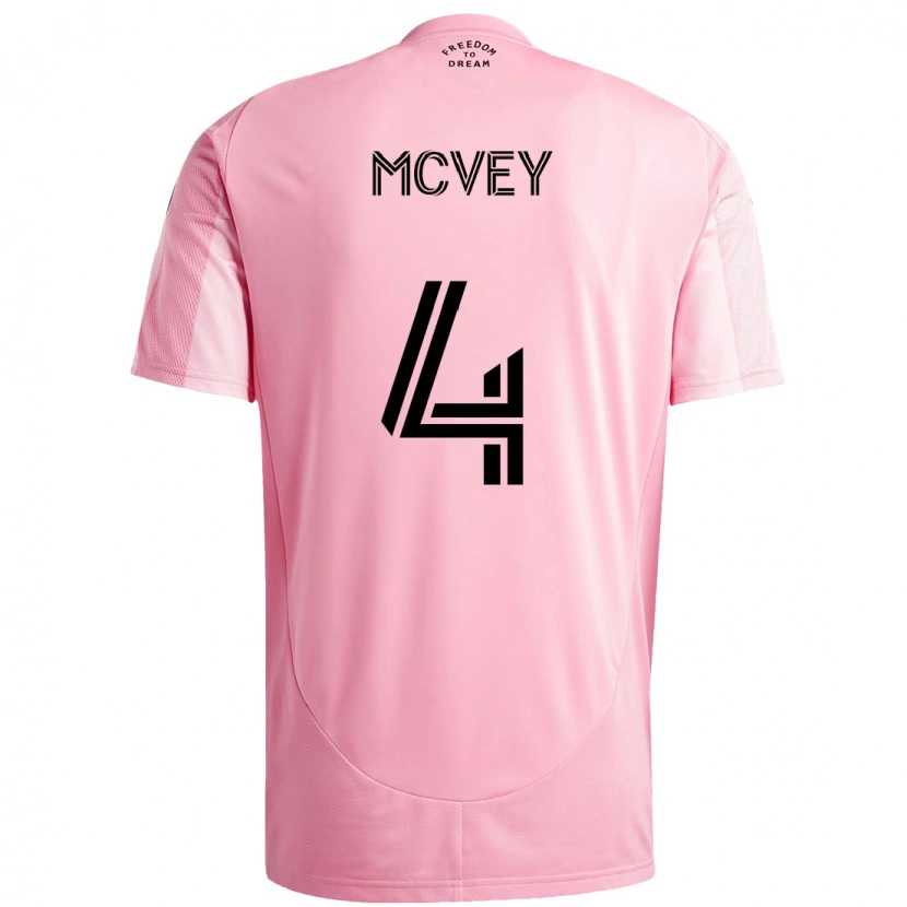 Danxen Men Christopher Mcvey #4 Pink Black Home Jersey 2025/26 T-Shirt