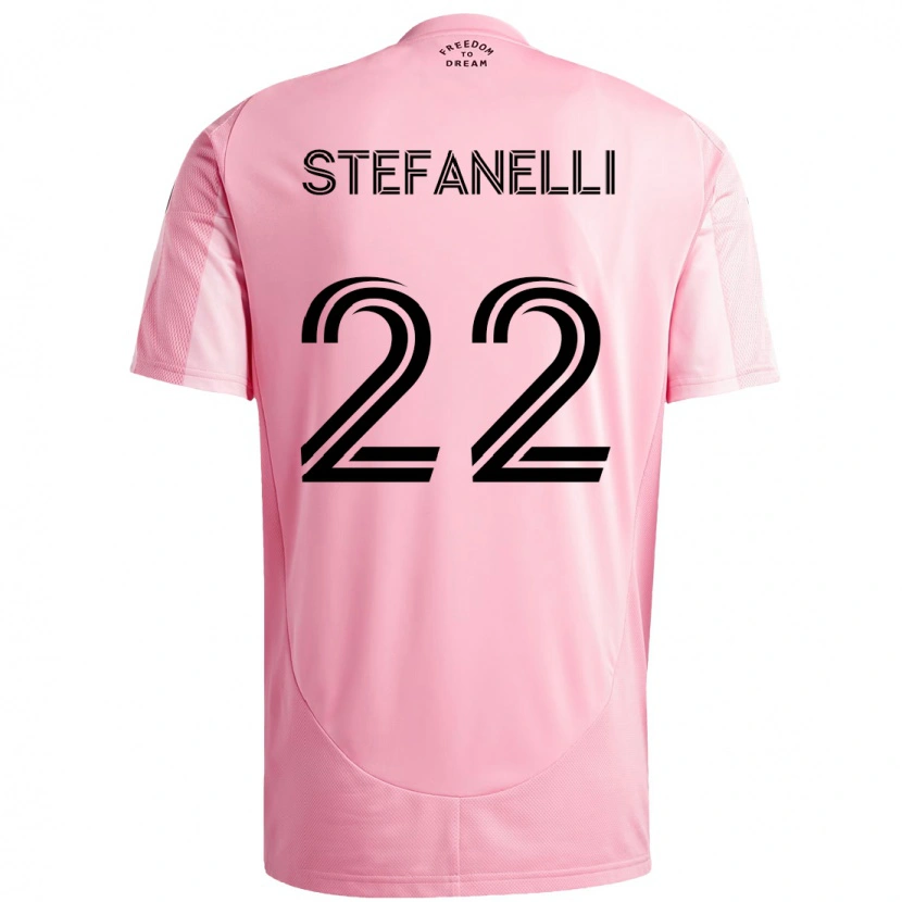 Danxen Men Nicolás Stefanelli #22 Pink Black Home Jersey 2025/26 T-Shirt