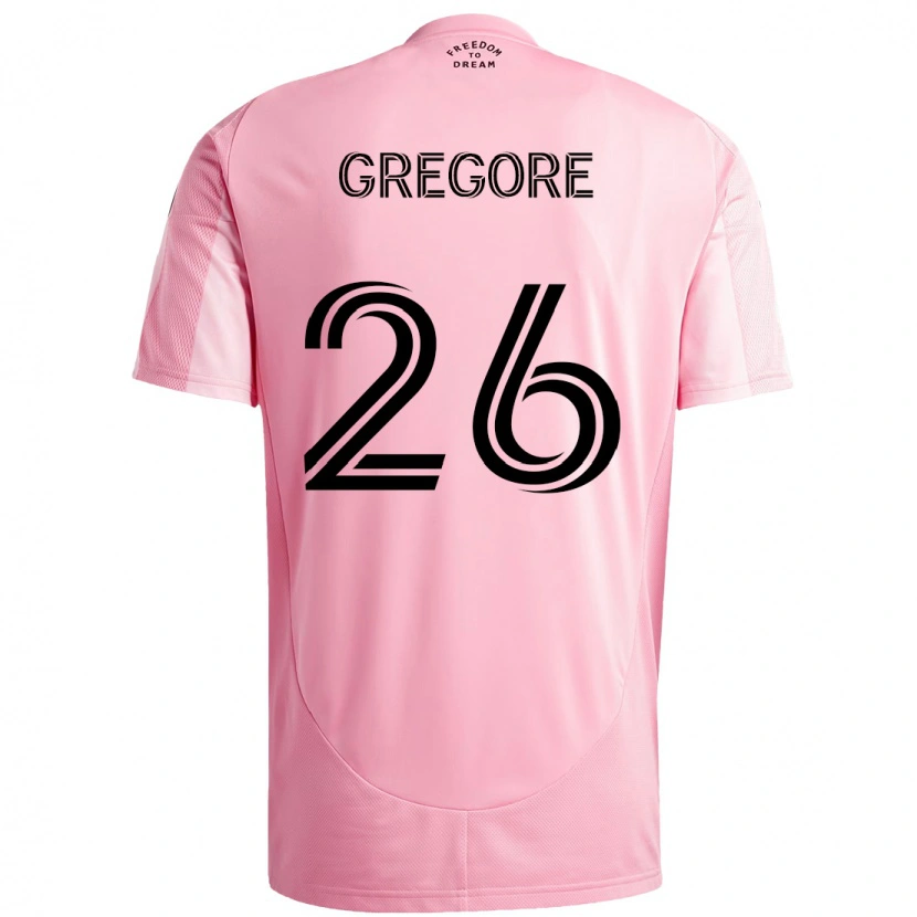 Danxen Men Gregore #26 Pink Black Home Jersey 2025/26 T-Shirt