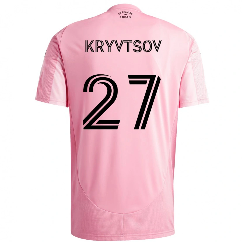Danxen Men Sergiy Kryvtsov #27 Pink Black Home Jersey 2025/26 T-Shirt