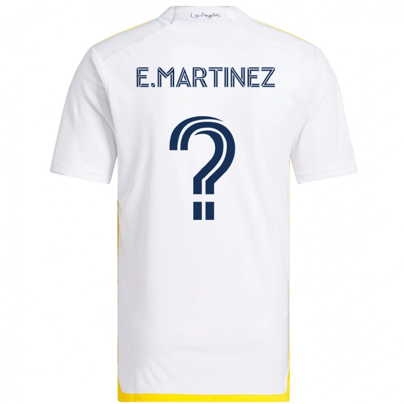 Danxen Men Enrique Martinez #0 White Yellow Home Jersey 2025/26 T-Shirt