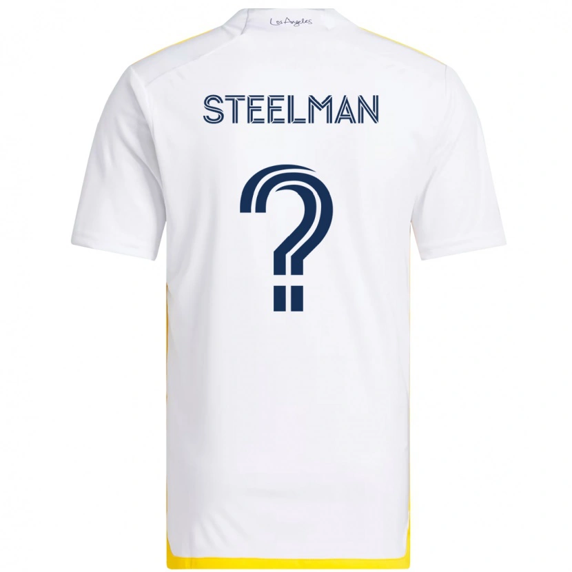 Danxen Men Maximus Steelman #0 White Yellow Home Jersey 2025/26 T-Shirt