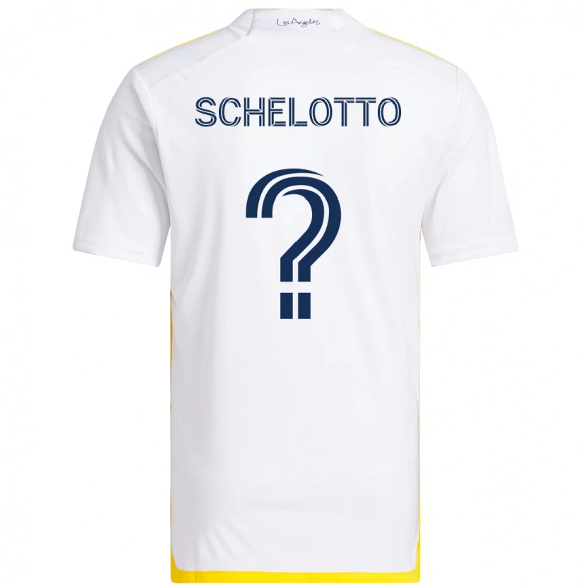 Danxen Men Nicolas Barros Schelotto #0 White Yellow Home Jersey 2025/26 T-Shirt