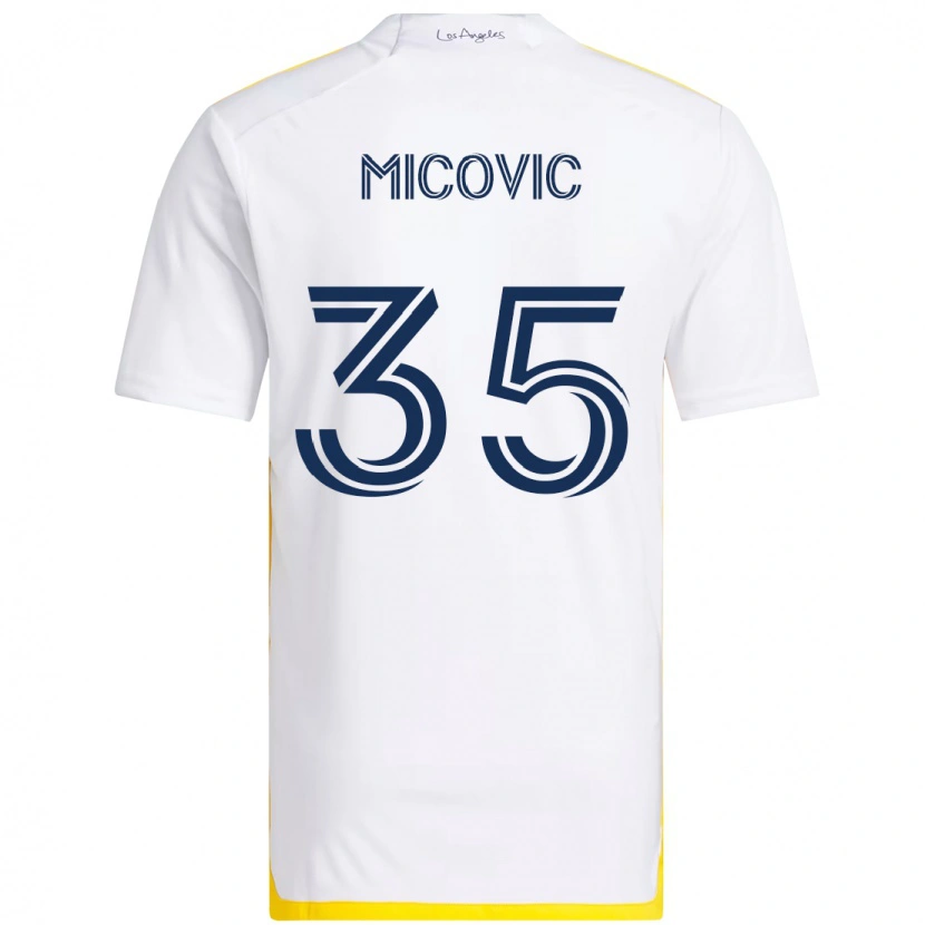 Danxen Men Novak Micovic #35 White Yellow Home Jersey 2025/26 T-Shirt