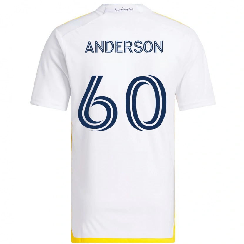 Danxen Men Nolan Anderson #60 White Yellow Home Jersey 2025/26 T-Shirt
